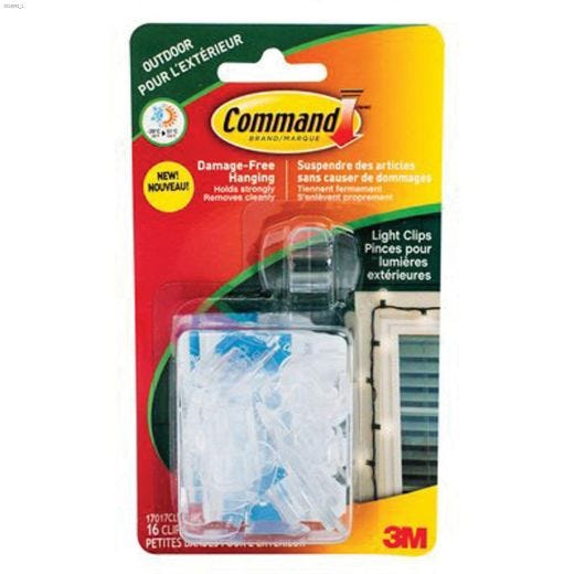 Command\u2122 Clear Small Outdoor Light Clip