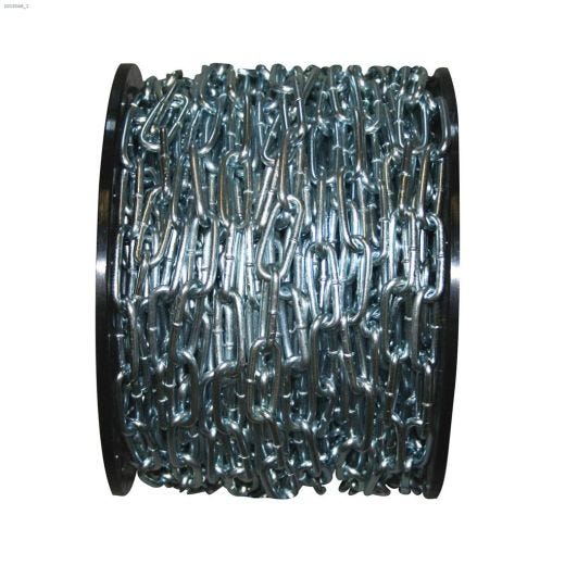 #2\/0 x 125' Zinc Plated Straight Link Coil Chain
