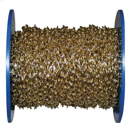 #19 x 82' Brass Plated Decorative Oval Chain