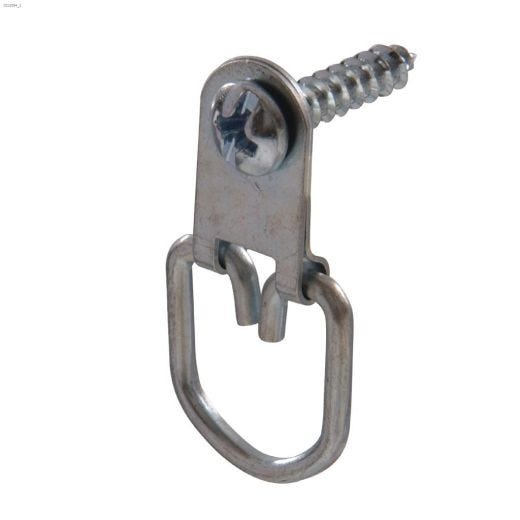 Small Zinc Flat D-Ring Hanger-4\/Pack