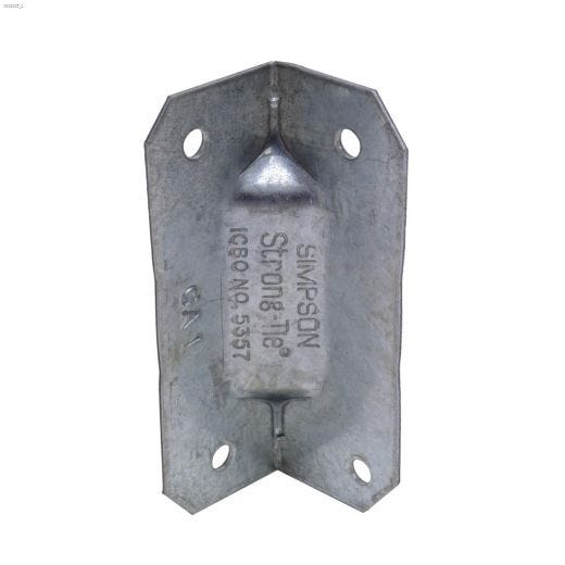 2-3\/4\" Galvanized Steel 1\" Gusset Angle
