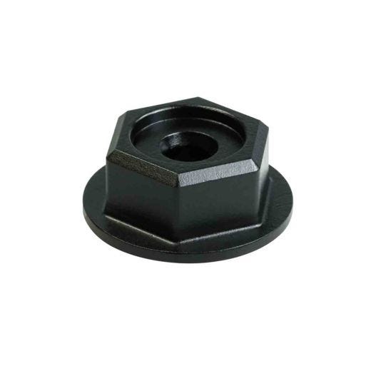 Rondelle tête hex poudre noire extérieur Accents®-8/pqt