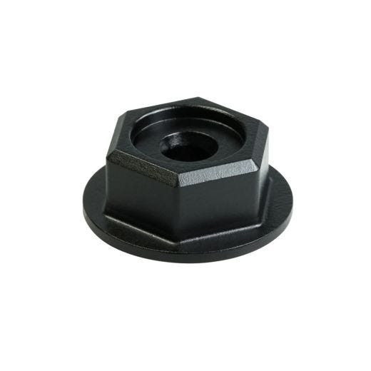 Rondelle tête hex poudre noire extérieur Accents®-8/pqt