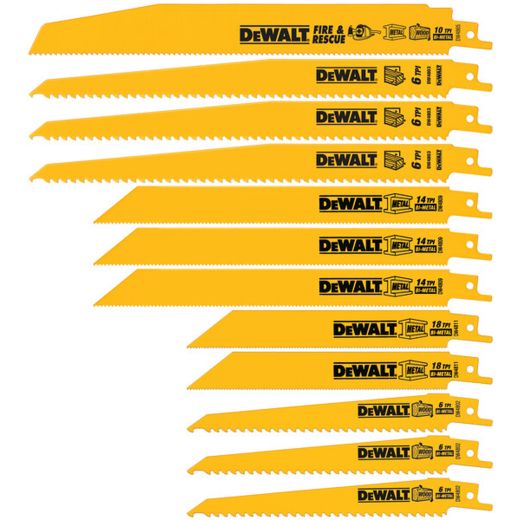 12-Piece Bi-Metal Reciprocat Saw Blade Set