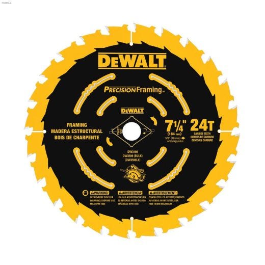 Small Dia Precision Circular Saw Blade 7-1\/4\" x 0.039\" 24 T
