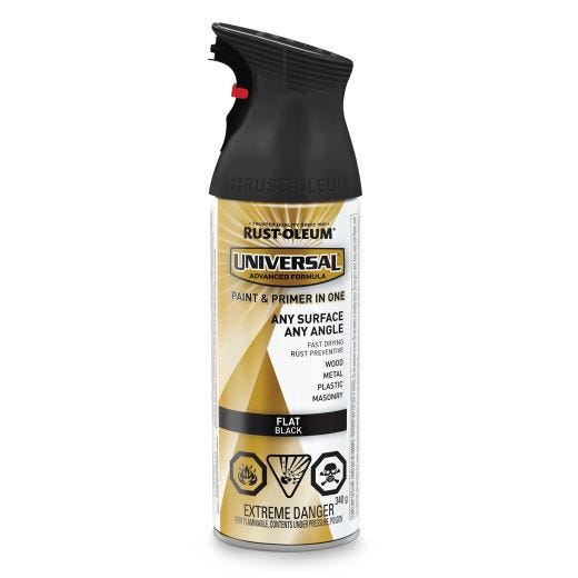 340 g Flat Black Universal Enamel Paint & Primer