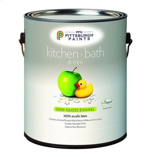 946 mL Semi Gloss White Kitchen\/Bathroom Latex Paint