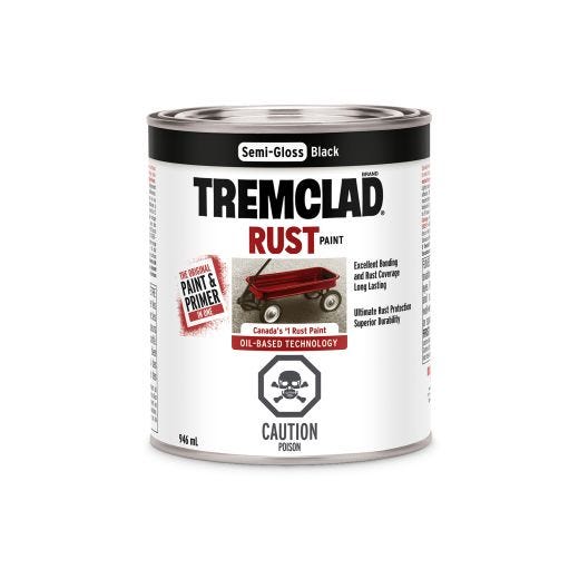 Tremclad 946 mL Can Semi-Gloss Black Rust Paint