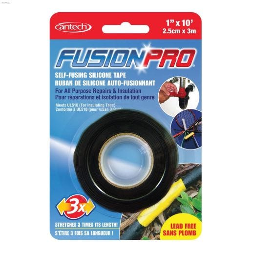 25.4 mm x 3 m Black Water Retardant Silicone Tape