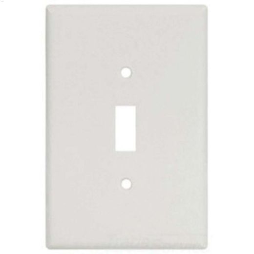 White Thermoset (1) Toggle Switch Wall Plate