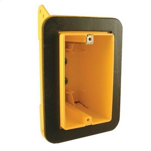 2-3\/4\" Yellow Plastic Resin Single Gang Device Box