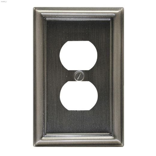 Pewter Metal Duplex Wall Plate