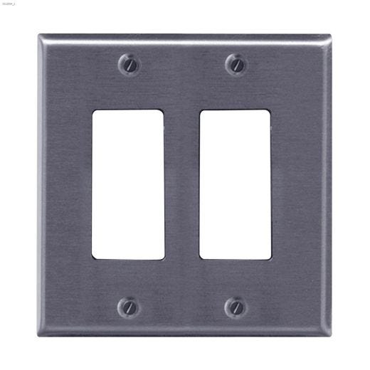 Chrome Metal Double Rocker Wall Plate