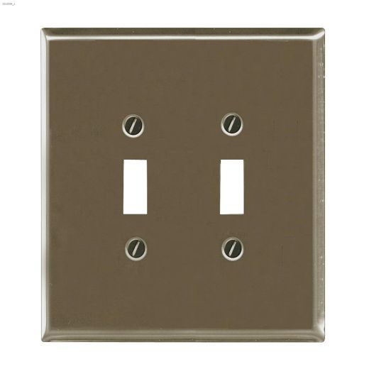 Satin Nickel Metal (2) Double Toggle Wall Plate