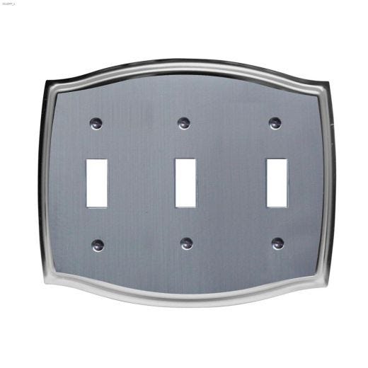 Etched Steel Triple Toggle Wall Plate