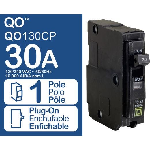 1 Pole 30A Standard Plug-In Miniature Circuit Breaker
