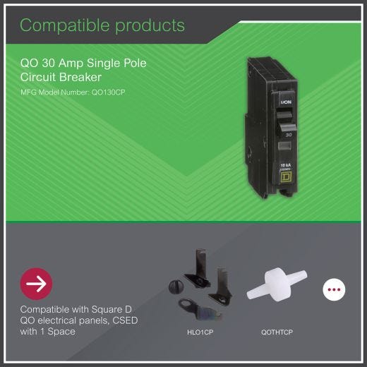 1 Pole 30A Standard Plug-In Miniature Circuit Breaker