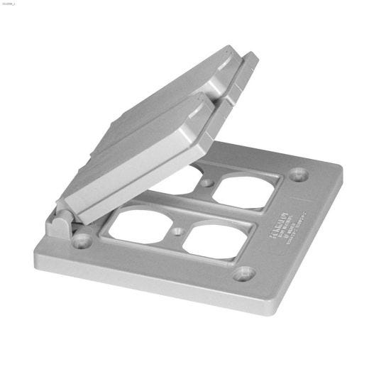 Gray PVC (2) Duplex Receptacle Cover