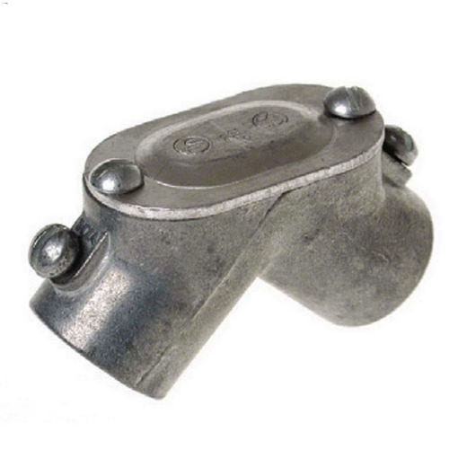 1\/2\" Zinc EMT To EMT 90 Degree Pull Elbow With Gasket