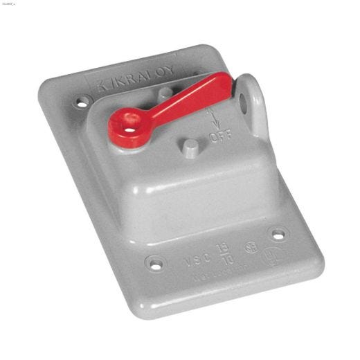 Gray PVC Toggle Switch Cover