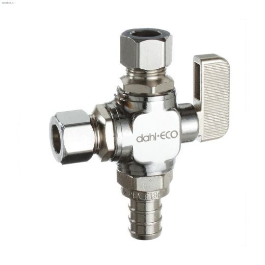 3\/8\" CrimPex x Copper Compression Dual Outlet Valve