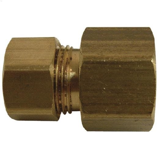 3\/8\" x 1\/4\" Female compression Brass Adapter