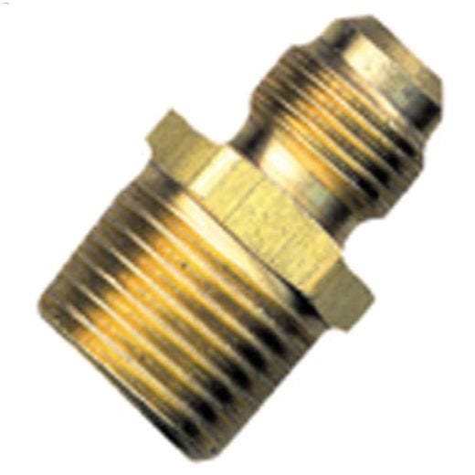 3\/8\" x 1\/2\" Flare x MIP Half Brass 45 Degree Flare Union