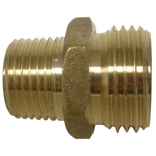 3\/4\" x 1\/2\" Male Hose Thread x MIP Brass Hose Connector