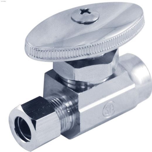1\/2\" Solder x 3\/8\" Compression Straight Supply Stop