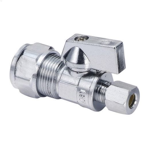 5\/8\" x 3\/8\" Compression Quarter Turn Straight Supply Stop