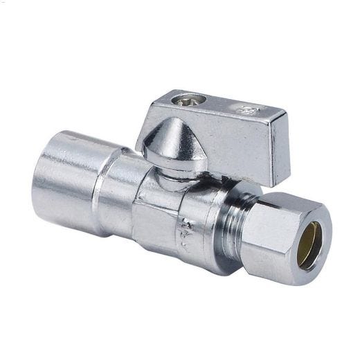 1\/2\" Solder x 3\/8\" Compression Quarter Straight Supply Stop