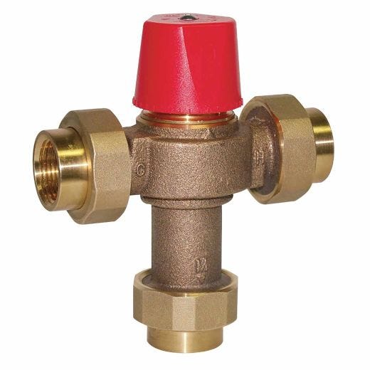 3/4" Union Thread Brass Thermostatic Mixing Valve
