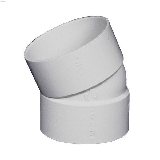 4\" Hub PVC 22-1\/2 Degree Sewer Elbow