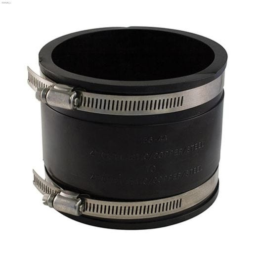 4\" Cast Iron\/Plastic To Cast Iron\/Plastic Flexible Coupling