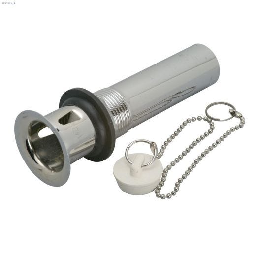 1-1\/4\" x 5\" Chrome Plated Sink Drain With Overflow