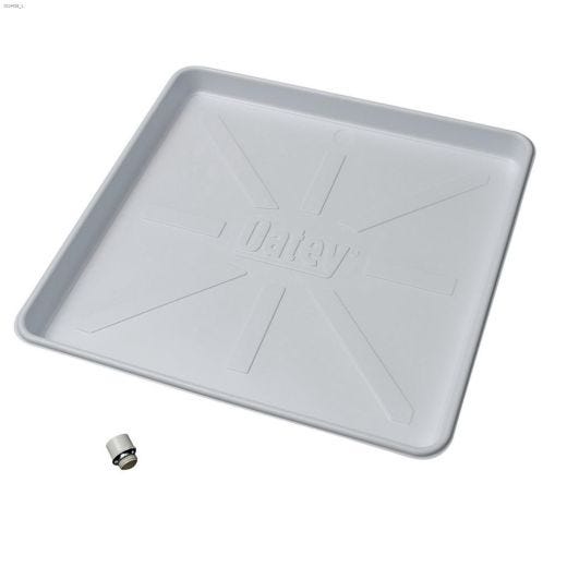 30\" x 28\" x 2-1\/2\" White 0.09\" Thick Washing Machine Pan