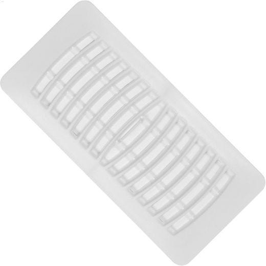 2-1\/4\" x 12\" White Louvered Design Floor Register