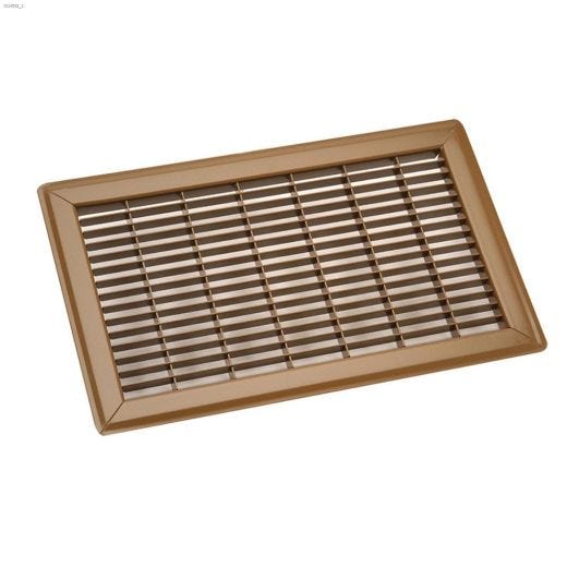 10\" x 24\" Brown Wicker Design Return Air Floor Grille