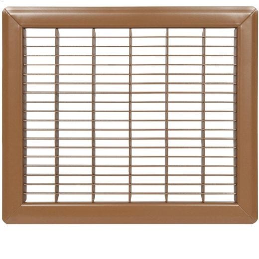 6\" x 14\" Brown Wicker Design Return Air Floor Grille