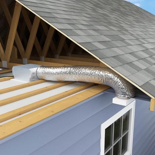 4" x 25' Silver Insulated Air Duct