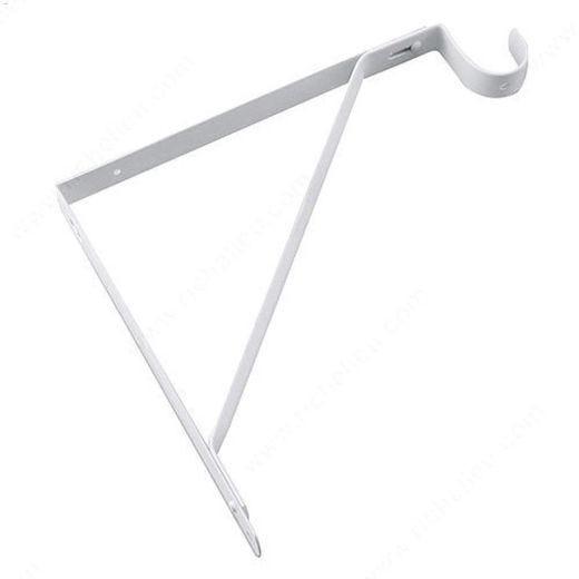 1" x 11" x 10" White Shelf & Rod Support