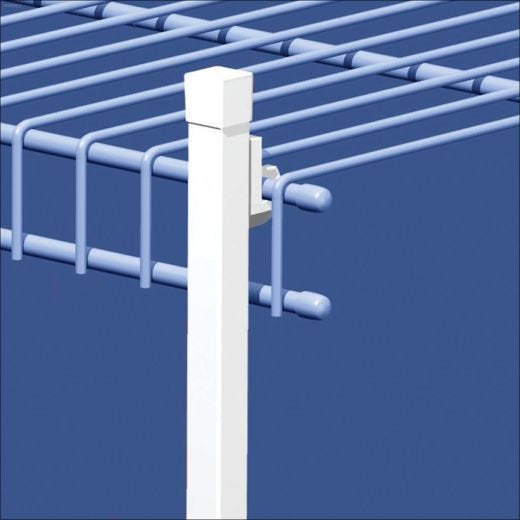 84\" White Shelf Support Pole