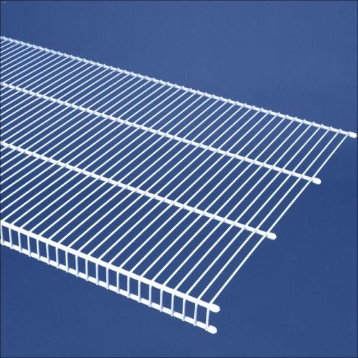 72\" x 20\" White Steel Close Mesh
