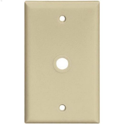 Ivory Thermoset (1) Telephone\/Coaxial Opening Wall Plate