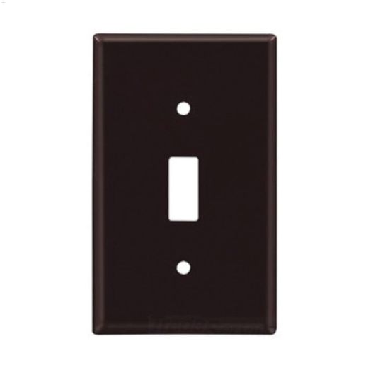 Brown Thermoset (1) Toggle Switch Wall Plate