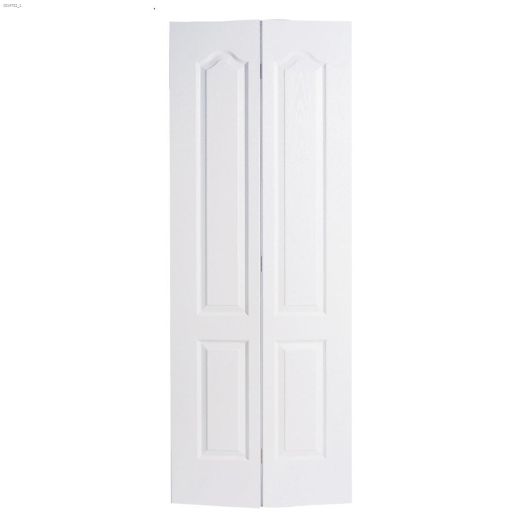 Porte pliante à 2 panneaux arqués texturé