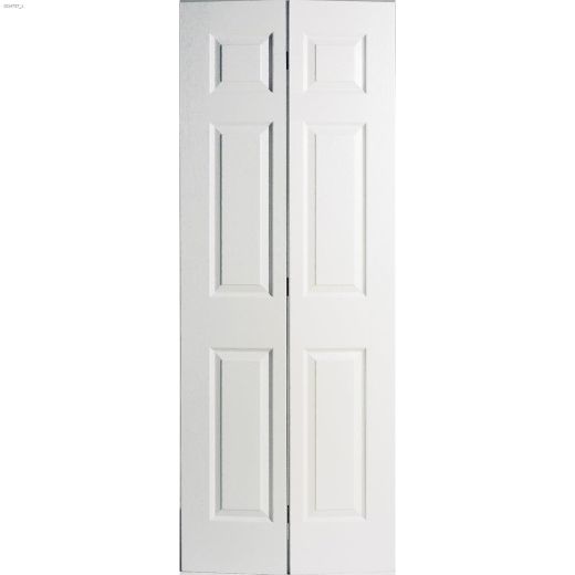 24\" x 80\" Prime White Masonite Classics Bi-Fold Door