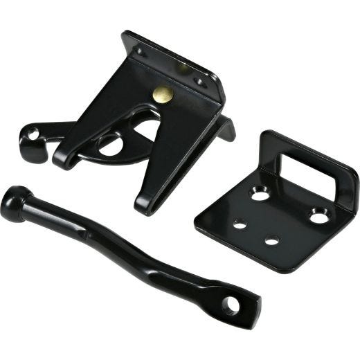 Black Self-Adjusting Gate Latch