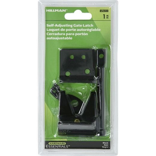 Black Self-Adjusting Gate Latch