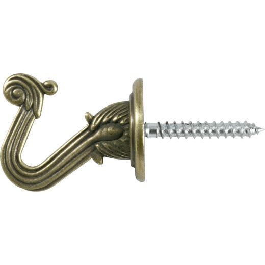 Crochet de suspension, fini laiton antique